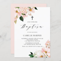Blush Pink Magnolia and Hydrangea Baptism