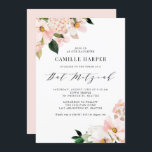 Blush Pink Magnolia and Hydrangea Bat Mitzvah Invitation<br><div class="desc">Invite family and friends with this customisable floral bat mitzvah invitation. It features blush pink magnolias and hydrangeas with faux rose gold foil accents. Personalise by adding names,  date,  time,  venue and other event details. This floral invitation is perfect for spring and garden bat mitzvahs.</div>