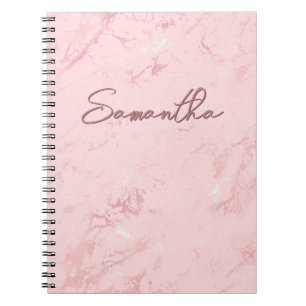 Blush Pink Marble Signature Notebook