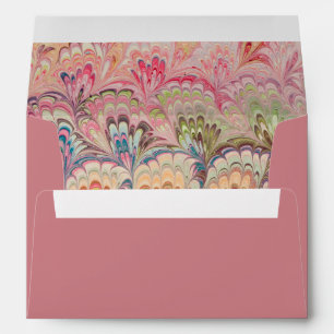 Blush Pink Marbled Paper Envelope