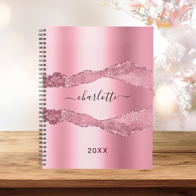 Blush pink metal agate marble name 2022  planner (Creator Uploaded)
