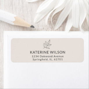 Blush Pink Minimalist Business Return Address