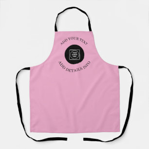 Blush Pink Minimalist Logo & Text Business Design Apron
