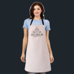 Blush Pink Modern Bakery Cupcake Apron<br><div class="desc">A modern blush pink and black apron is perfect for your small bakery business. It features a cute cupcake and can be personalised with your business information. Designed for you by Blackberry Boulevard.</div>