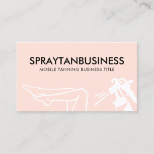 Blush Pink Modern Body Tan Spray Business Card