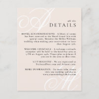 Blush Pink Modern Edge Elegant Monogram Details