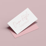 Blush Pink Modern Handwritten Diaper Raffle Enclosure Card<br><div class="desc">Blush Pink Modern Handwritten Diaper Raffle Enclosure Cards featuring our chic handwritten typography and your custom details. Perfect for your modern, boho, rustic, or chic affair. A great addition to your shower, whether it is for a baby girl, a baby boy, or gender neutral. Please contact us at cedarandstring@gmail.com if...</div>