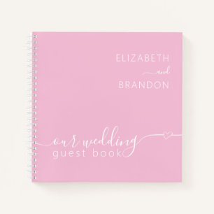 Blush Pink Modern Minimal Wedding Guest Book
