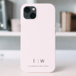 Blush Pink Modern Minimalist Monogram Name<br><div class="desc">Elevate your smartphone with our Classic Elegant Modern Minimalist Monogram Name iPhone Case. This meticulously designed case combines timeless sophistication with contemporary minimalism. Crafted to perfection, it not only protects your device but also adds a touch of personalised style. The monogram and name customisation options make it uniquely yours, adding...</div>