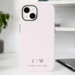Blush Pink Modern Minimalist Monogram Name Case-Mate iPhone 14 Case<br><div class="desc">Elevate your smartphone with our Classic Elegant Modern Minimalist Monogram Name iPhone Case. This meticulously designed case combines timeless sophistication with contemporary minimalism. Crafted to perfection, it not only protects your device but also adds a touch of personalised style. The monogram and name customisation options make it uniquely yours, adding...</div>