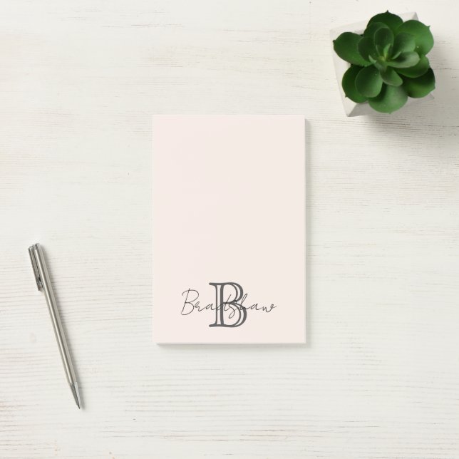 Blush Pink Modern Minimalist   Post-it Notes (Office)