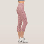 Blush Pink Modern Pressed Metal Geometric Pattern Capri Leggings<br><div class="desc">This modern design features a blush pink pressed metal geometric pattern #leggings #clothing #apparel #gifts #fitness #sports #fitnessapparel #fitnessclothing #fashion #fashionable #style #stylish #trendy #trending #geometric</div>