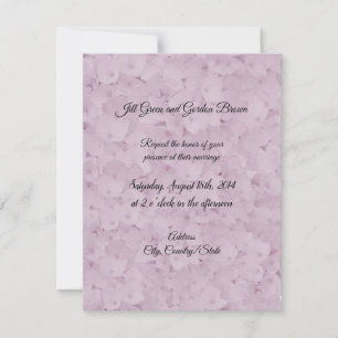Blush Pink Monochrome Hydrangea Wedding Invitation