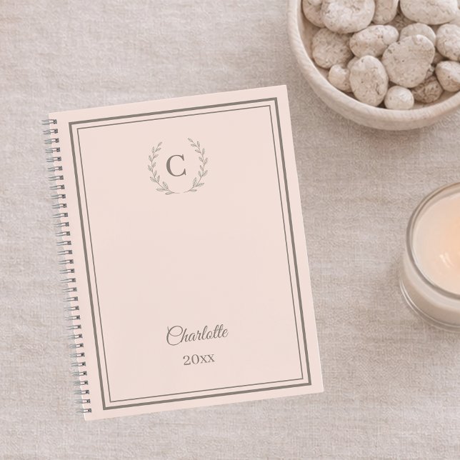 Blush pink Monogram Personalized Quiet Luxury Planner (Creator Uploaded)