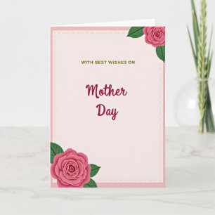 Blush Pink Mothers Day Floral Card