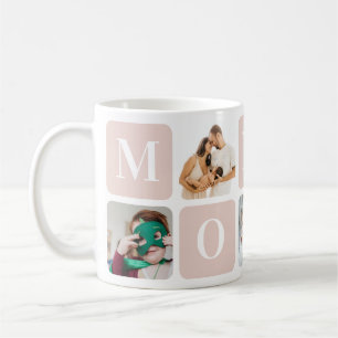 Blush Pink Mother's Day Photo Collage Mug
