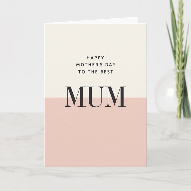 Blush Pink Mums Message Card (Front)