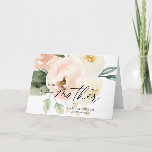 Blush Pink My Mother Wedding Day Gift from Bride Card (Front)