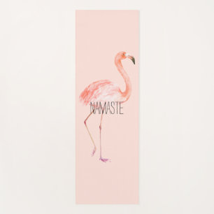 Blush Pink Namaste Flamingo Yoga Mat
