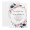 Blush Pink Navy Blue Floral Gold Geometric Wedding