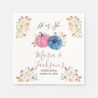 Blush Pink & Navy Pumpkin Gender Reveal