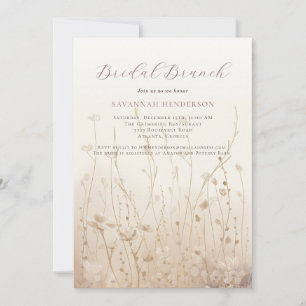Blush Pink Neutral Bridal Brunch Shower Invitation