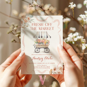 Blush Pink Off the Market Bridal Shower Invitation