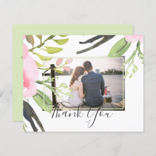 Blush Pink Olive Photo Thank You Wedding Budget