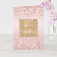 Blush Pink Ombre Glitzy Glitter Sparkle Christmas