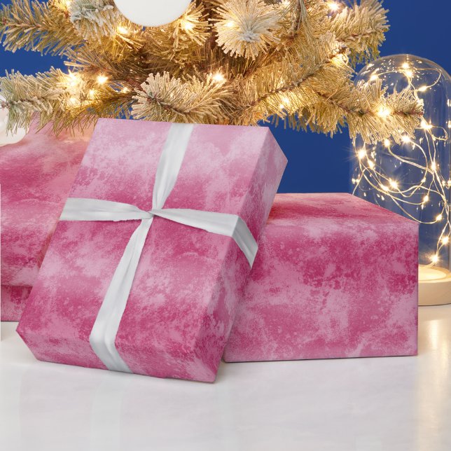 Blush Pink Ombre Stripes Wrapping Paper (Holidays)