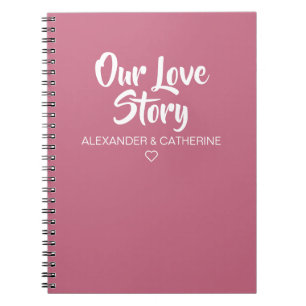 Blush Pink Our Love Story Couple Journal