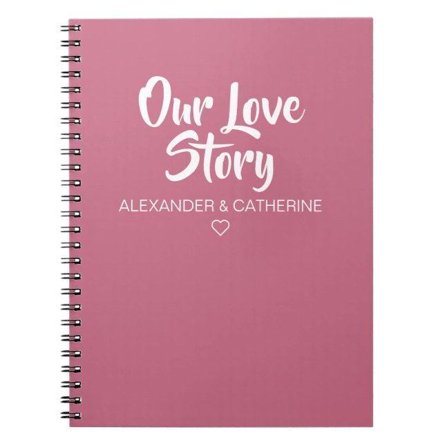 Blush Pink Our Love Story Couple Journal (Front)