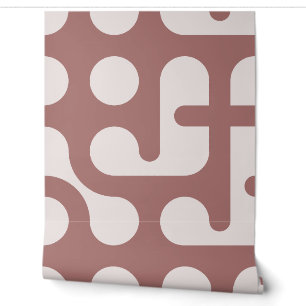Blush Pink Oversized Organic Geometric Bubbles Wallpaper