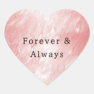Blush Pink Paint Strokes Heart Sticker