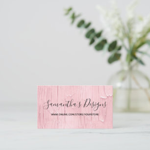 Blush Pink Painted Look Online Store Business Card