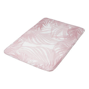 Blush Pink Palm Bliss 1 #tropical #art Bath Mat