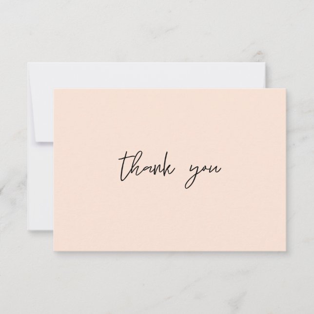Blush Pink Pastel Thank You Card (Front)