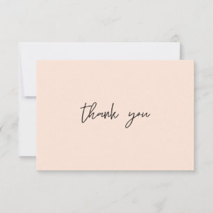 Blush Pink Pastel Thank You Card