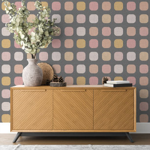Blush Pink Peach Coral Orange Yellow Art Pattern Wallpaper