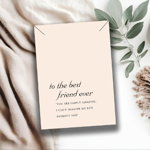 BLUSH PINK PEACH FRIEND NECKLACE DISPLAY CARD