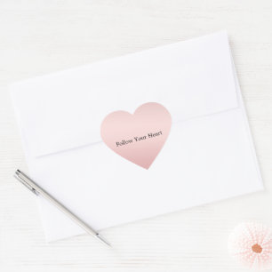 Blush Pink Peach Ombre  Heart Sticker