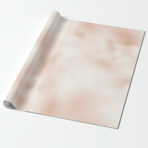 Blush Pink Peach Rose Wrapping Paper