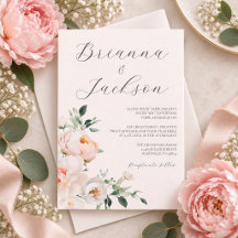 Blush Pink Peonies Elegant Floral Wedding