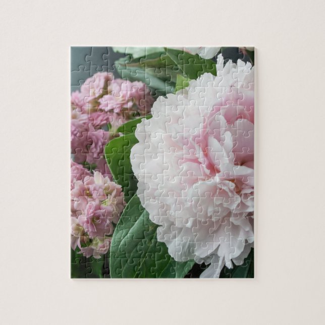Blush Pink Peonies Jigsaw Puzzle (Vertical)