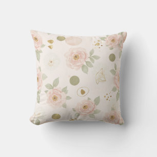 Blush Pink Peony Cushion