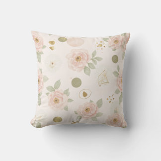 Blush Pink Peony Cushion