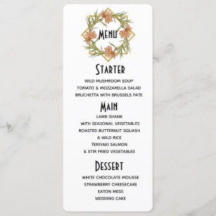 Blush Pink Peony Edge Menu