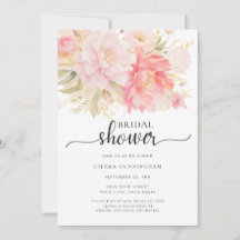 Blush Pink Peony Floral Bridal Shower