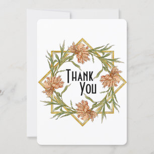 Blush Pink Peony Thank You card