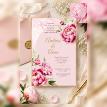 Blush Pink Peony Watercolor Wedding